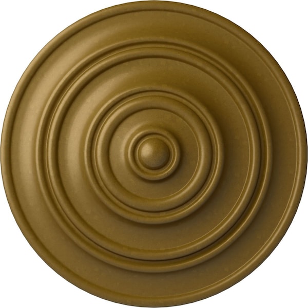 Ekena Millwork Classic Ceiling Medallion (Fits Canopies up to 4 1/8"), Hand-Painted Gold, 13 1/4"OD x 1/2"P CM13CLGLS - main